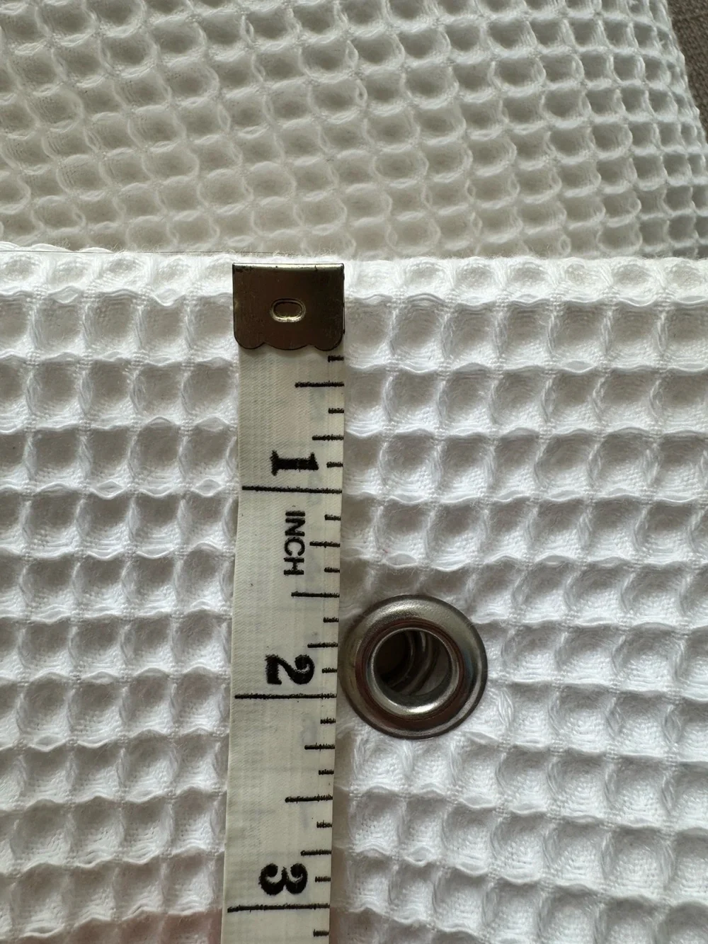 Pottery Barn waffle weave white Turkish cotton shower curtain NWOT